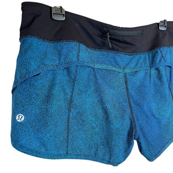 Lululemon Speed 3" Short in Blue and Black Women's Size 10 - Picture 4 of 11